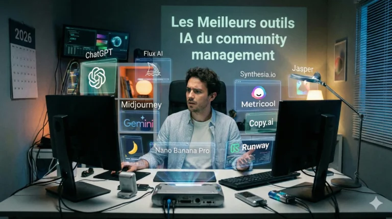 Quels sont les meilleurs outils IA du community manager en 2026 ? % Les meilleurs outils ia du community manager en 2026, outils d'intelligence artificielle du community management.